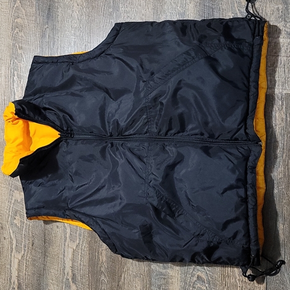 Men Like New Polar Gear reversible yellow & black Vest pocket is carrying bag LG - Picture 4 of 16